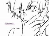Host Club Ouran Tamaki School High Pages Lineart Colouring Deviantart sketch template