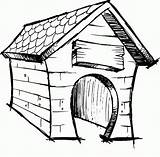 Niche Perro Caseta Kennel Hut Getdrawings Edificios sketch template