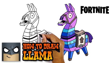 draw fortnite llama step  step youtube
