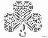 Coloring Shamrock Trinity Pages Celtic Printable Adult Book Mandala Knot Cool2bkids Kids sketch template