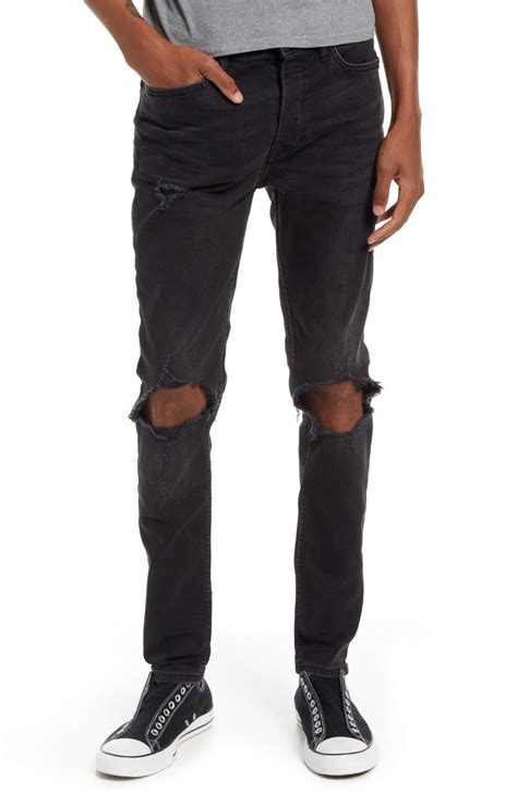men s topman blowout ripped skinny jeans size 30 x 30 black the