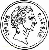 Coin Coins Caesar Ancient Roman Coloring Clipart Rome Clip Pages Julius Gold Medieval Etc History Para Money Roma Colorir Gif sketch template