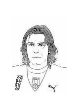 Andrea Pirlo Pages Coloring Celebrity sketch template