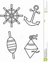 Coloring Nautical Anchor Pages Buoy Book Printable Sailboat Via sketch template
