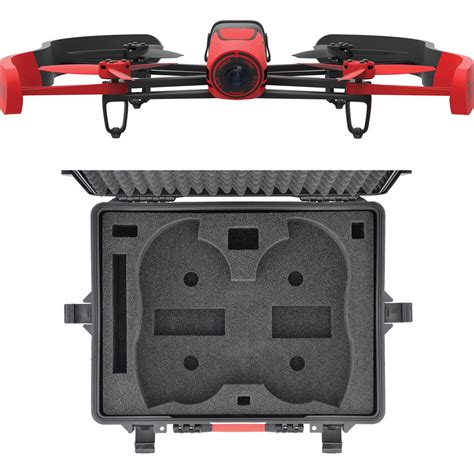 parrot bebop drone quadcopter  wheeled hard case bundle