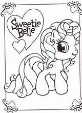 Coloring Belle Little Sweetie Pony Pages Printable Cartoon Getcolorings Getdrawings Bubakids sketch template