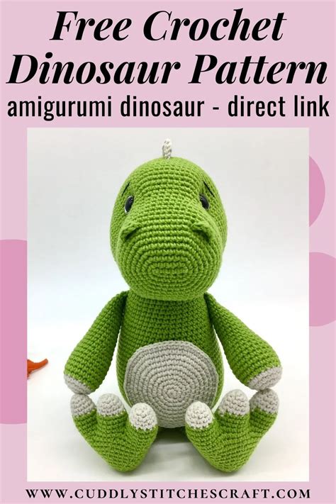 dinosaur crochet pattern cuddly stitches craft