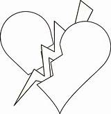 Heart Broken Coloring Pages Colouring Hearts Print Roses sketch template