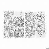 Bookmarks Coloring Floral Creative Color Adult Orientaltrading sketch template