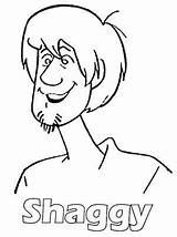 Coloring Scooby Doo Shaggy Pages sketch template