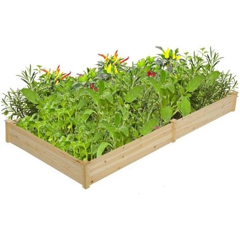 wood raised garden bed kit elevated flower bed planter box