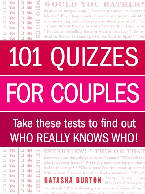 101 quizzes for couples books to give for valentine s