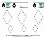 Diamond Worksheets Preschool Shape Tracing Printable Sheet Diamonds Shapes Printables Printablee Name Category Via sketch template