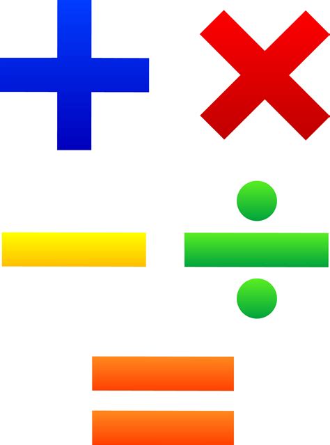 mathematical symbols set  clip art