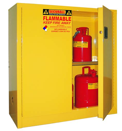 securall  flammable storage cabinet  gal  close  door