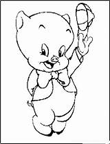Porky Pig Tunes Coloring Pages Looney Loony Page2 Cartoon Disney Animal Pigs Fun Getdrawings sketch template