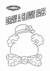 Coloring Circus Pages Clown Kindergarten Kids Face Draw Print Faces sketch template