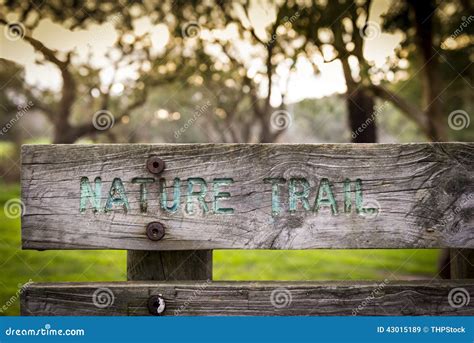 nature trail sign stock image image  remote recreation