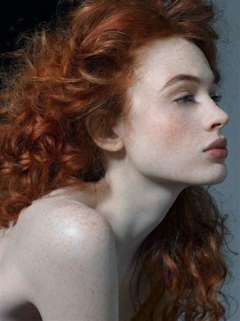 Curly Redhead Red Curls Portrait Beautiful Face