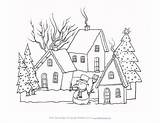 Winter Coloring Scene Pages Scenes Colouring Kids Print Christmas Printable Color Scenery Sheets Allkidsnetwork Drawing Choose Board Seasons sketch template