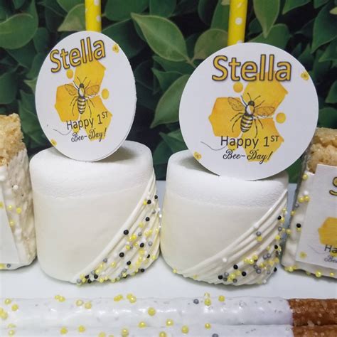 pc bee themed treats bundle  candy table happy bee day etsy