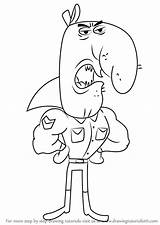 Roderick Spongebob Sergeant Squarepants Draw Step Drawing Tutorials Drawingtutorials101 sketch template