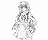 Clannad Fujibayashi Kyou Coloring Pages Character Another sketch template