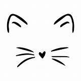 Whiskers Gatto Outline Heartlocked Katze Katzen Gatito Bigotes Threadless Naso Kawaii Katzengesicht Zeichnen Vorlagen Gatinho Camiseta Nariz Maglietta Baffi Einfache sketch template