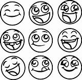 Coloring Happy Emoji Emoticons Pages Emojis Printable Drawing Faces Print Sheet Kids Smiley Feeling sketch template