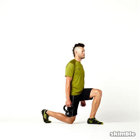 alternating suitcase split squats with kettlebell