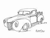 Coloring Chevy Truck Pages Ford Old Pickup Vintage 1940 Trucks Silverado Printable Instant Drawing Car Line Getcolorings Getdrawings Etsy Cars sketch template