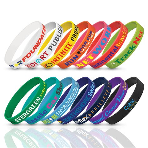buy rubberised promotional wristbands bulk australia