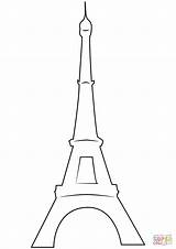 Coloring Eiffel Tower Pages Printable Drawing sketch template