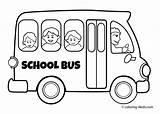 Bus Coloring School Kids Pages Printable Transportation Drawing Clipart Sheets Preschool Visit sketch template