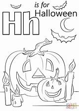Halloween Coloring Letter Pages Printable Alphabet Kids Preschool Print Supercoloring Color Sheet Pdf Words Drawing Book Paper Work sketch template