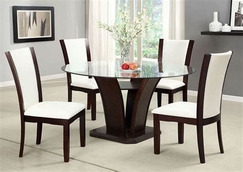 manhattan   glass top dining table  side chairs  buy