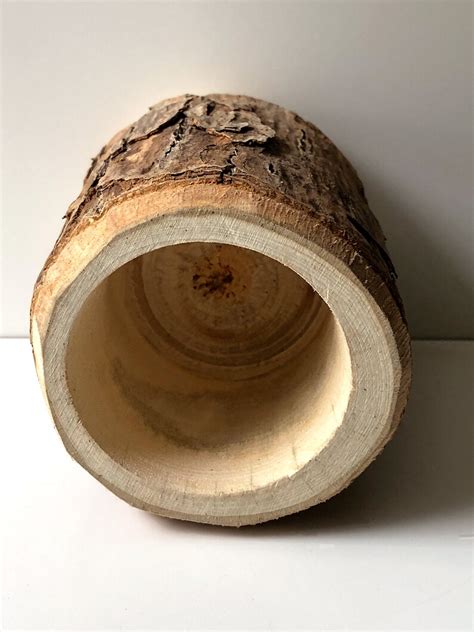 wooden pot wooden planter log pot log planter cedar etsy