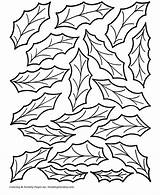 Holly Christmas Leaves Coloring Pages Activity Cut Leaf Printable Sheet Drawing Wreath Outs Colouring Cliparts Color Sheets Holiday Print Good sketch template