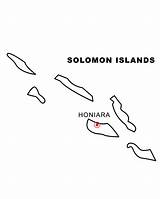 Coloring Solomon Islands Map Pages Countries Norway Scream Advertisement Coloringpagebook sketch template