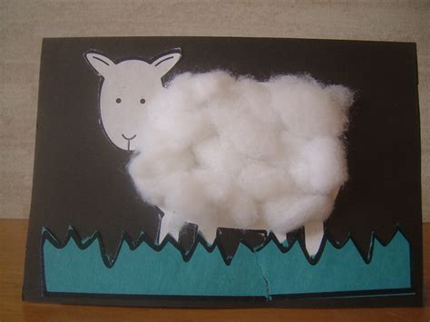 easy spring lamb sheep card craft  kids preschool crafts  kids