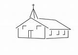Kerk Malvorlage Afbeelding Clker sketch template