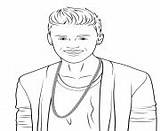 Celebrity Coloring Pages Bieber Justin Printable sketch template