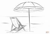 Beach Coloring Chair Drawing Umbrella Pages Deck Chairs Printable Color Draw Scene Adirondack Drawings Kids Lena London Supercoloring Scenes Clipart sketch template