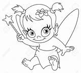 Baby Fairy Coloring Pages Newborn Girl Outlined Bitty Clipart Stock Birth Printable Color Vector Print Cartoon Illustration Depositphotos Popular Getcolorings sketch template