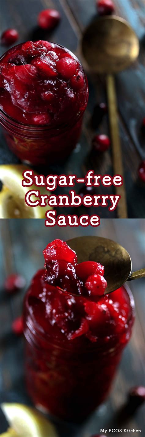 pcos kitchen sugar   carb cranberry sauce