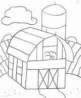 Farm Coloring Buildings Viewed Kb Size sketch template