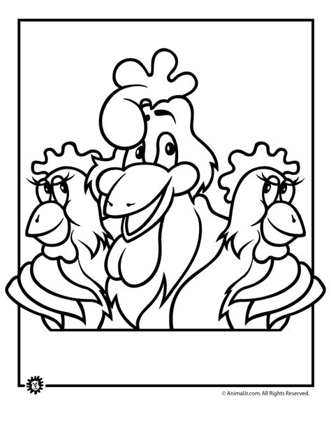chicken coloring pages woo jr kids activities childrens publishing