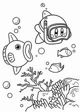 Kirby Coloring Pages Nintendo Color Characters Meta Knight Kids Printable Ocean Sheets Land Print Fantastic Getcolorings Drawing Olive Getdrawings Snorkle sketch template