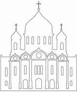 Ortodossa Chiesa Orthodox Sagome Vettoriale Stampa sketch template
