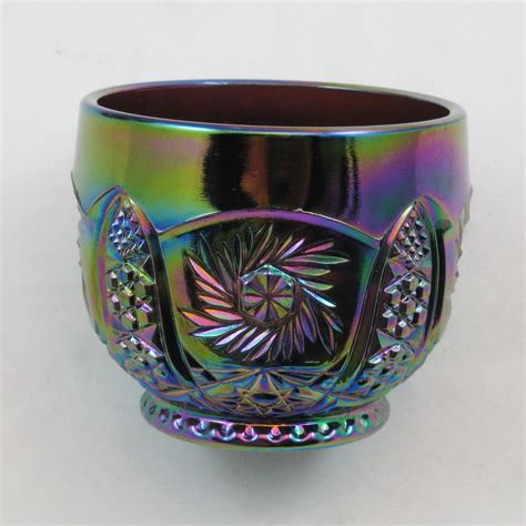 Le Smith Purple Galaxy Carnival Glass Punch Cup Carnival Glass